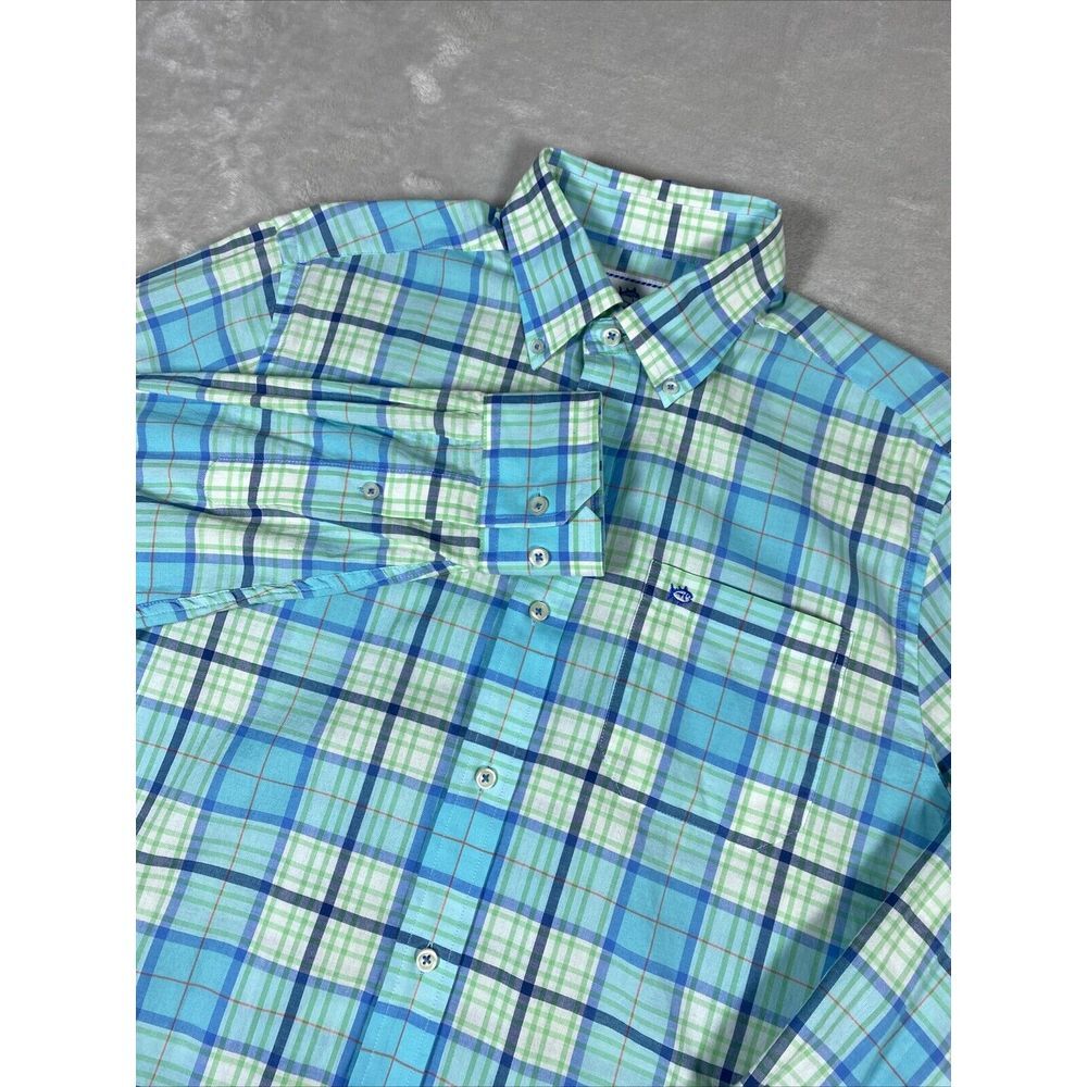Southern Tide‎ Classic Fit Long Sleeve Button Down Plaid Size Small Fishing